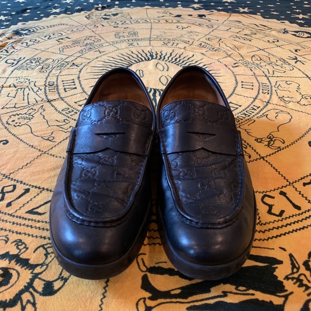 Gucci loafer black GG logo 11.5